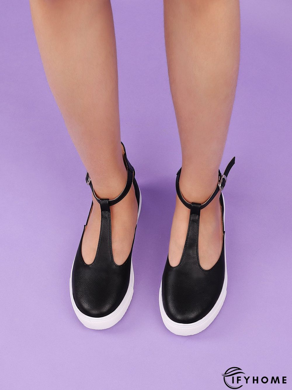 Summer Sandals Round Toe Shoes with Adjustable Buckle | IFYHOME