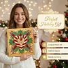 (25x25cm)DIY Pearl Painting Xmas Framed Handmade Pearl Material Art Kit Living Room Decor