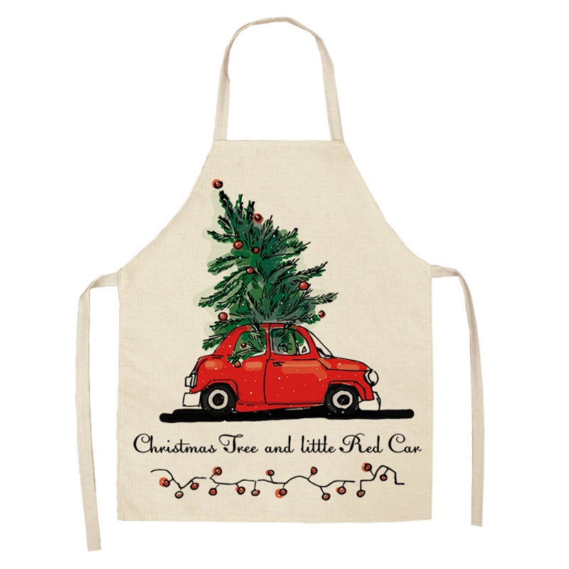 Christmas Cute Cartoon Polyester Apron 1 Piece