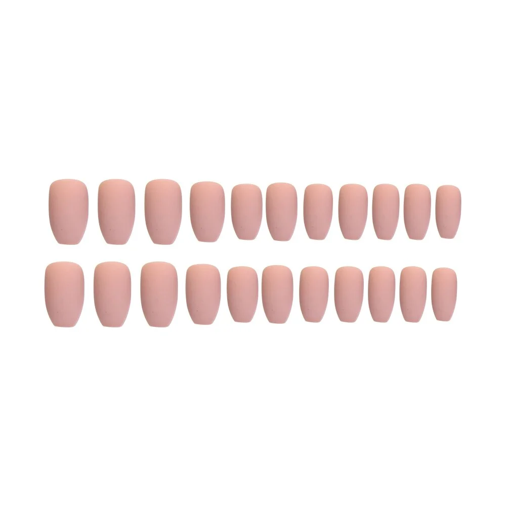 20/24pcs Matte False Nails Full Cover Artificial Pink Purple Color Long Sharp head Design Fake Nails Press On Nail Tips for Girl