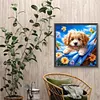 Chien - perceuse ronde peinture diamant - 40*40cm