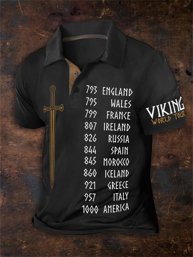 Men's Viking World Tour Inspired Polo Shirt