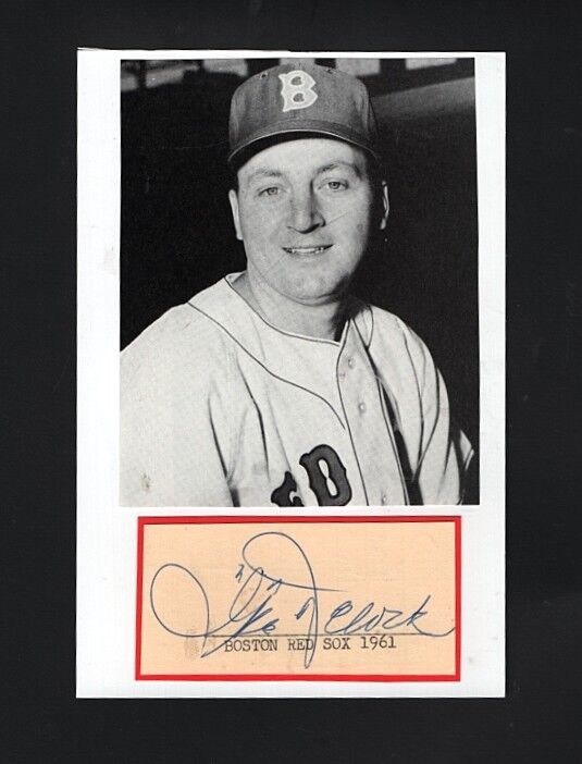 1961 IKE DELOCK-BOSTON RED SOX AUTOGRAPHED CUT W/ Photo Poster painting-NICE!!