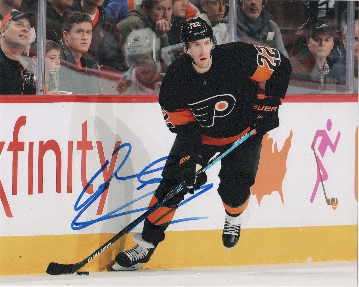 Philadelphia Flyers Dale Wiese Signed Autographed 8x10 NHL Photo Poster painting COA A