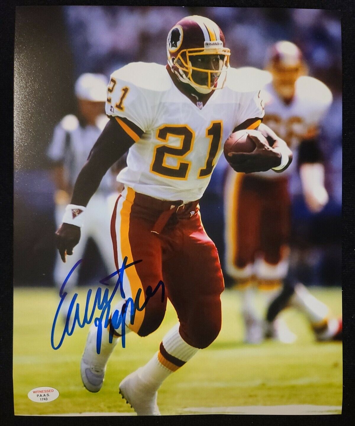 Earnest Byner Signed Auto 8x10 Photo Poster painting P.A.A.S sticker #1743 Washington Redskins