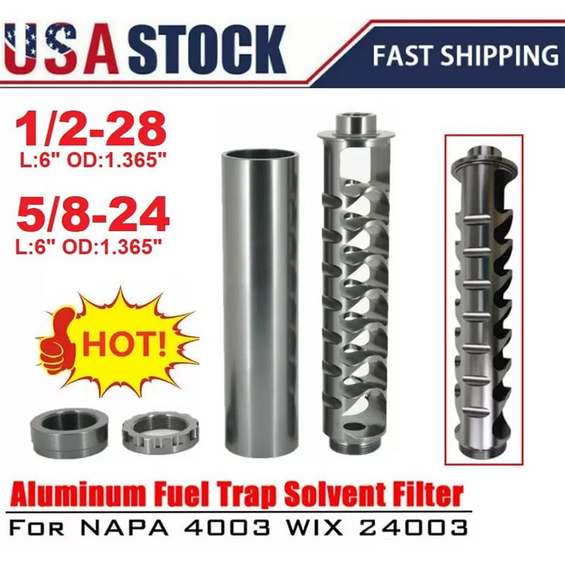 USA STOCK Spiral 1/2-28 or 5/8-24 Single Core Fuel Filter For NaPa 4003 WIX 24003 Car Solvent 