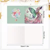 (US Local)6Pcs Fairy Girl DIY Diamond Painting Greeting Card for Holiday Party Favors