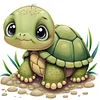 Turtle - 11CT Stamped Cross Stitch 40*40cm/15.75*15.75in