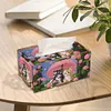 Regenschirm 5d DIY Diamantmalerei handgemachte Taschentuchhalter Holz Taschentuch Box Handwerk