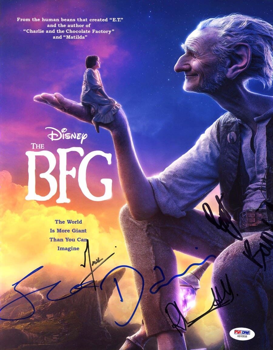 Disney The BFG CAST MULTI SIGNED 11x14 Photo Poster painting +5 FULL LETTER PSA/DNA AUTOGRAPHED