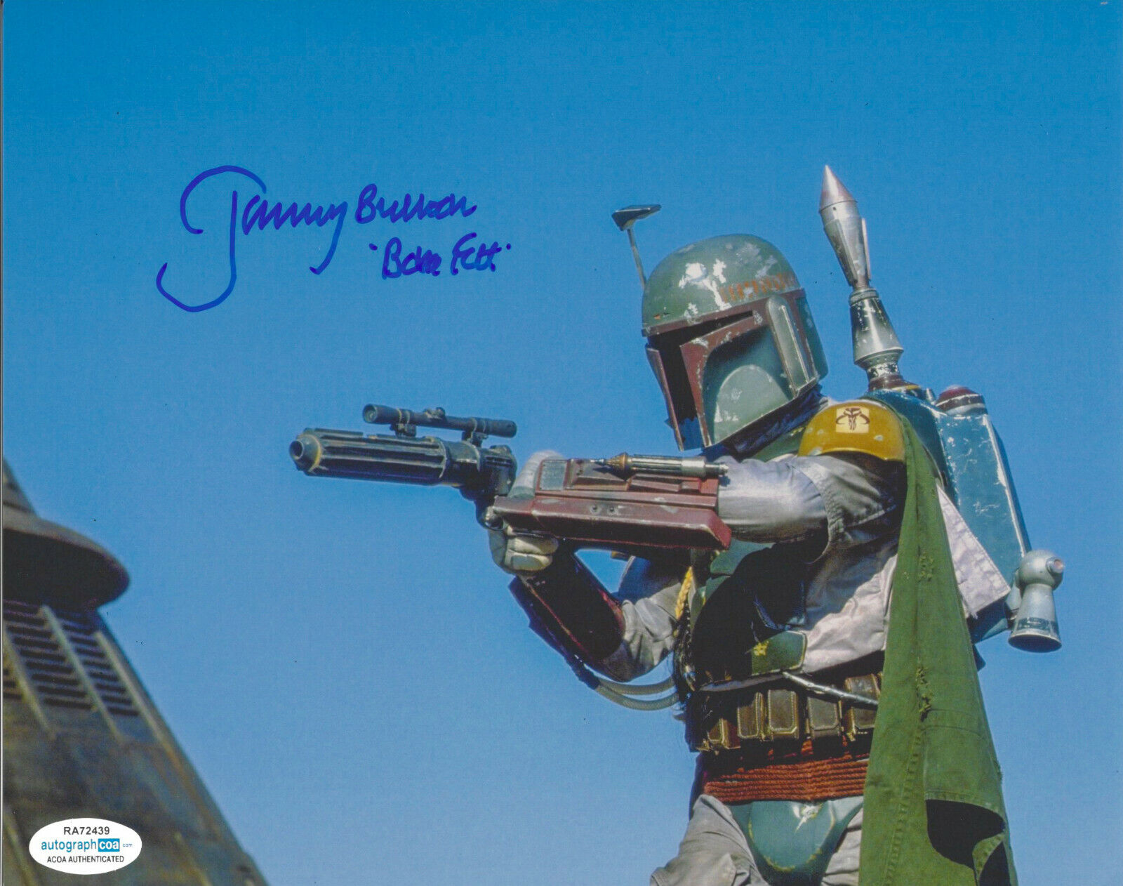 JEREMY BULLOCH SIGNED STAR WARS 'BOBA FETT' 8X10 Photo Poster painting A1 EXACT PROOF 2 ACOA