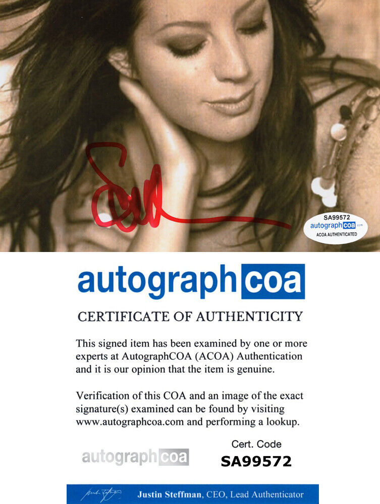 SARAH McLACHLAN signed 4X6 Photo Poster painting - Singer ANGEL I Will Remember You ACOA COA