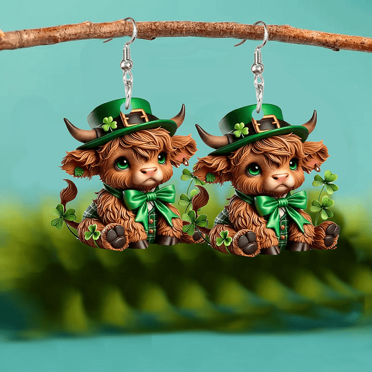 St. Patrick'S Day Cute Cartoon Acrylic Earrings 