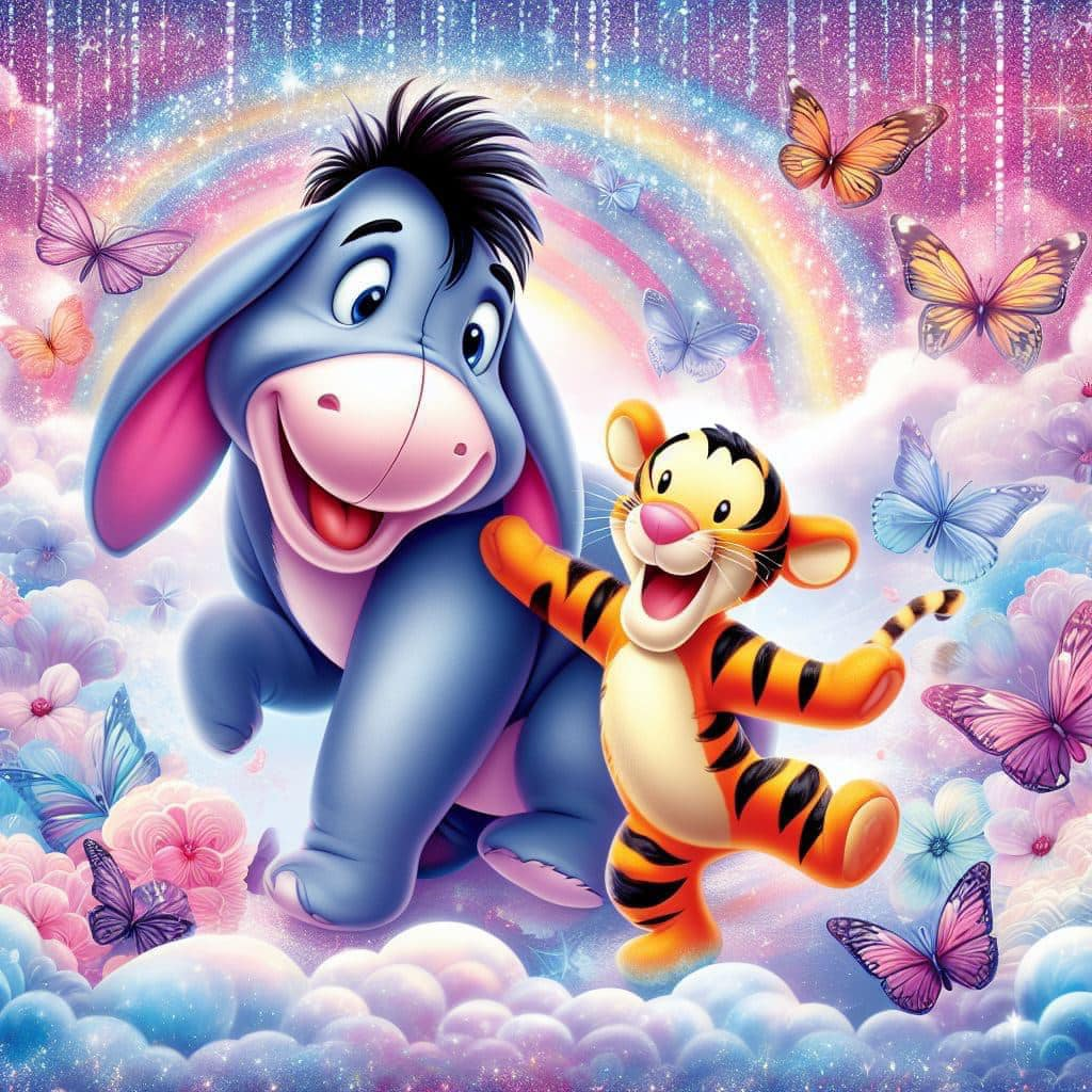 Winnie the Pooh 50*50cm (canvas) full round drill(40 colors) diamond painting