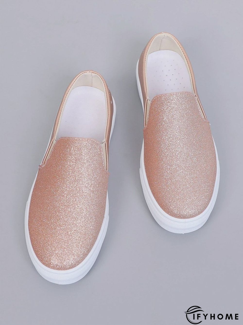 Glitter Split Joint Slip On Casual Shoes | IFYHOME