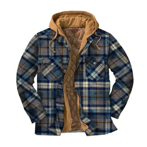 Check Hooded Jacket-barclient
