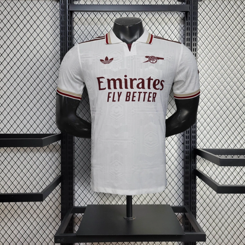 25/26 Arsenal Third Away White Player Version Football T-Shirt Thai Quality