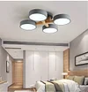 Modern LED Pendant Light Macarons Colorful 5 Heads Indoor Lamp Wood Iron Kitchen Bedroom Foyer Decoration Lighting Fixture lampswell