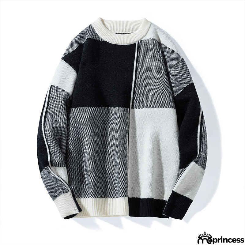 Men's O-Neck Acrylic Full Sleeve Pullovers Knitted Winter Sweater