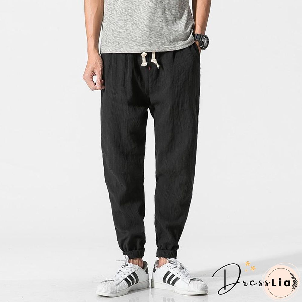 Men Casual Harem Pants Jogger Fitness Trousers