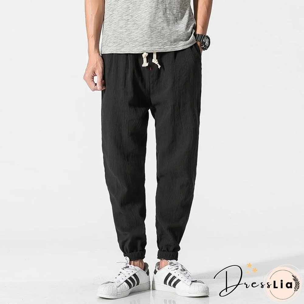 Men Casual Harem Pants Jogger Fitness Trousers