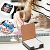 Diamond Painting Snowman Leather Notecard Box Gem Art Sticky Note Holder