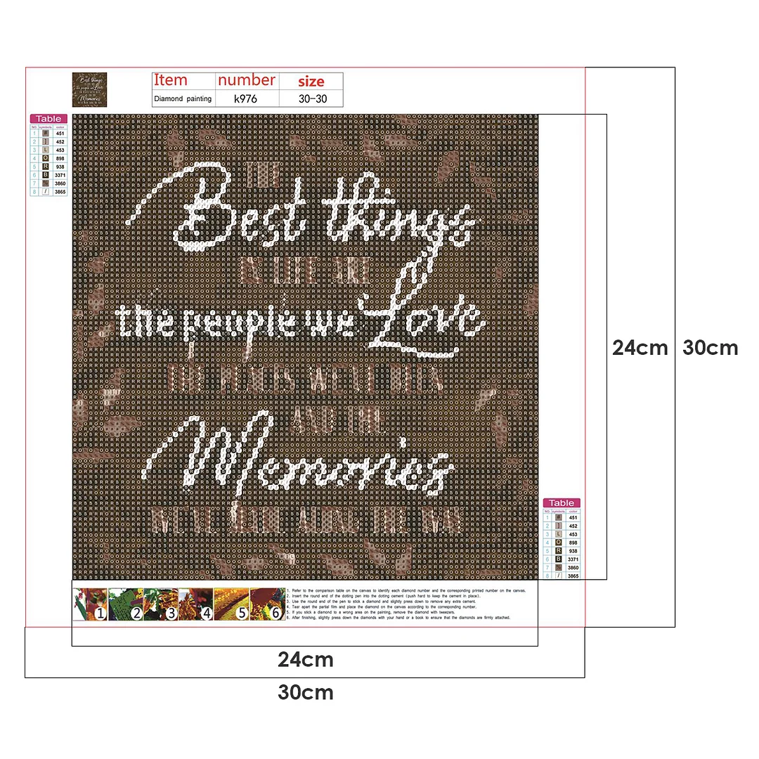 Diamond Painting - Full Round Drill - Letters(30*30cm)