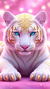 Luxury AB Velvet Diamond Painting Kit - Pink Tiger