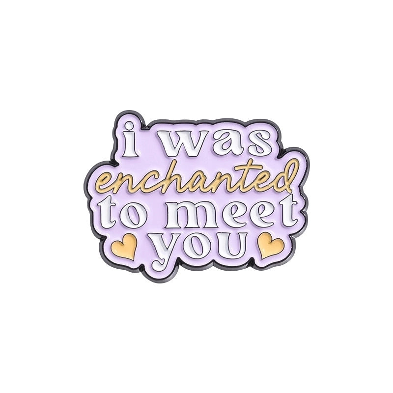 Cartoon Style Pin Letter Alloy Stoving Varnish Unisex Brooches