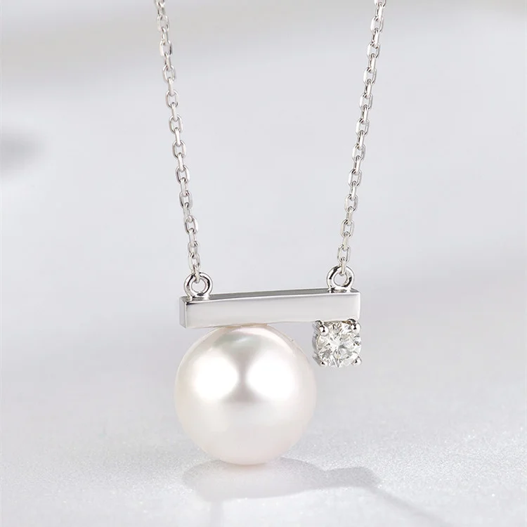 S925 Life is 90% How You React it Pearl Balance Necklace - Gift Packing