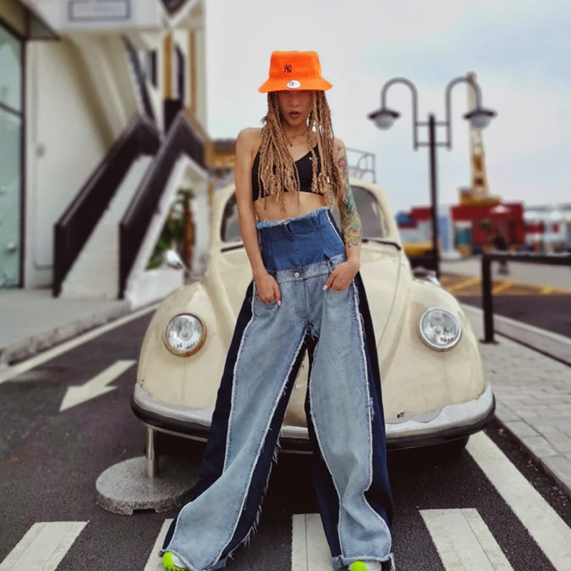 Toloer Toloer Trend Jeans Women's 2024 New High Waist Loose Thin Color Long Bell Bottoms Mop Pants Tide-Outfit Ideas