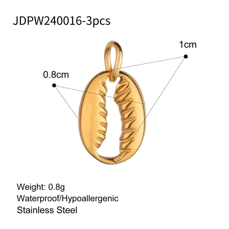 3 Pieces 304 Stainless Steel Letter Fruit Pendant