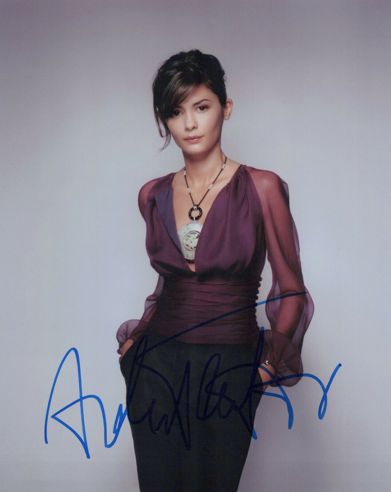 Audrey Tautou signed 8x10 Photo Poster painting In-person