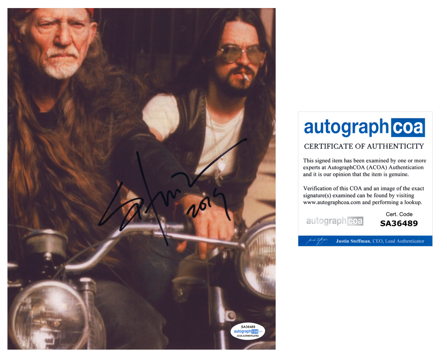 Shooter Jennings Signed Autographed 8x10 Photo Poster painting Son of Waylon Jennings ACOA COA