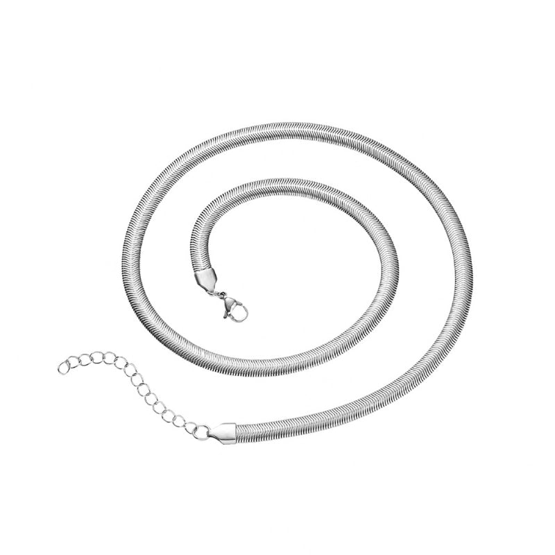 Retro Punk Minimalist Solid Color Titanium Steel Plating Silver Plated Men's Necklace