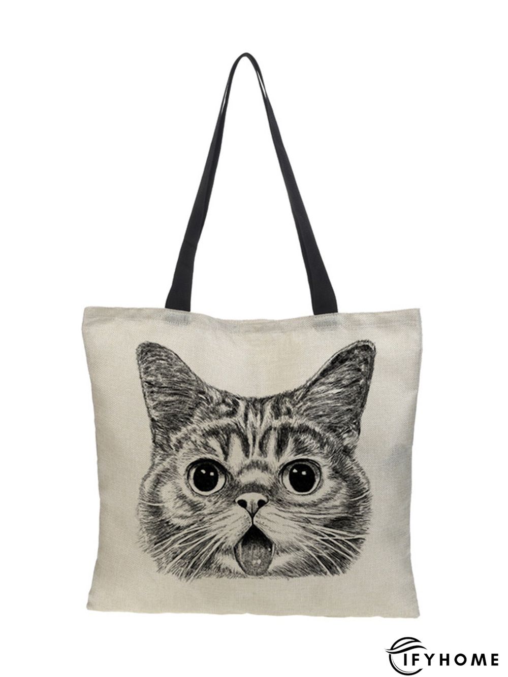 Cat Canvas Shopper Tote Bag | IFYHOME