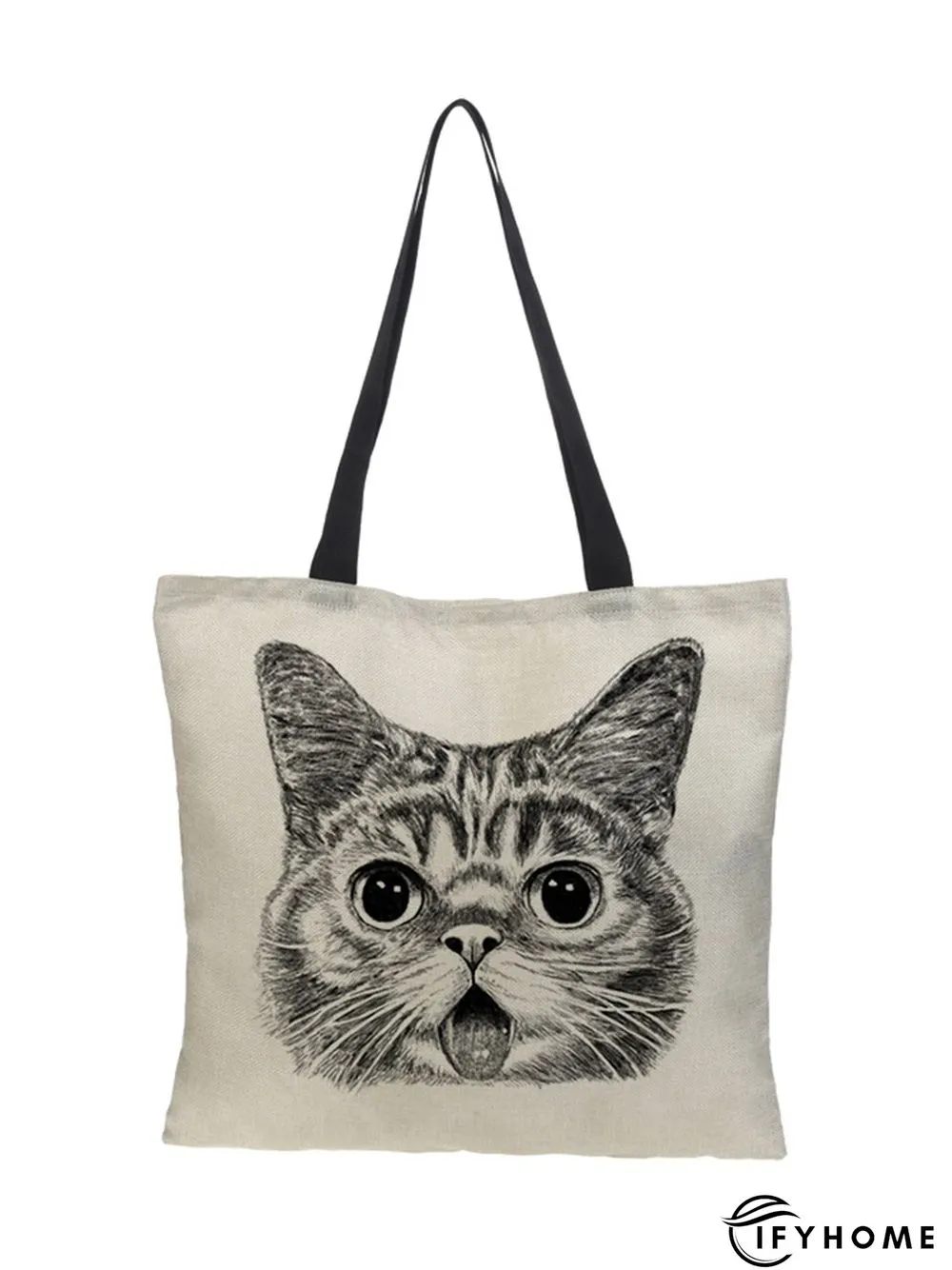 Cat Canvas Shopper Tote Bag | IFYHOME