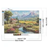 Paysage naturel-perceuse ronde peinture diamant-50*35cm