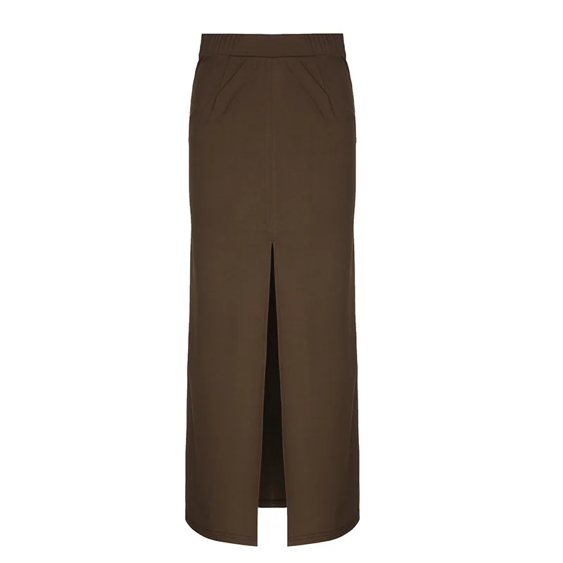 Nigikala Nigikala Solid Color One-In-A-Side-Style Body-Body Dress 2025 Hottie High-Rise Thin-Bosted-Boostled-Bosted Skirt