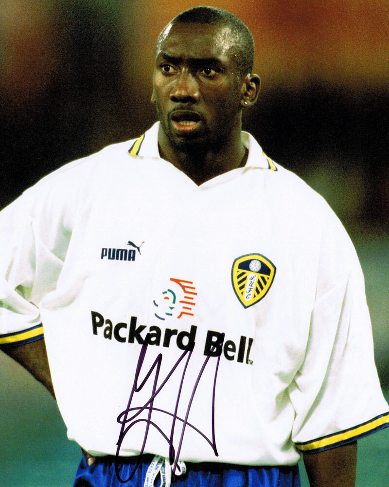 Jimmy Floyd Hasselbaink SIGNED Autograph 10x8 Photo Poster painting 2 AFTAL COA Leeds United