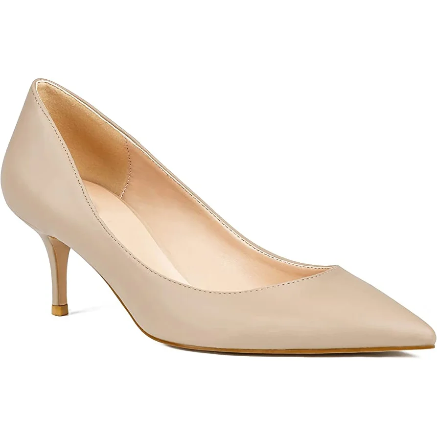 2.36" Kitten Heels Pumps Comfortable Women Daily Shoes-MERUMOTE