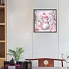 Winter Pink Snowman-Full Round Diamond Painting 30*30CM