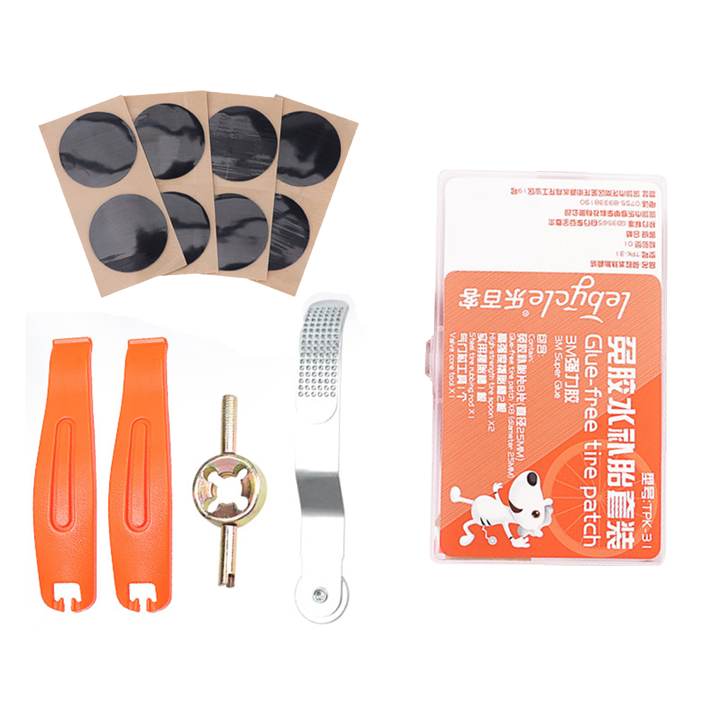 

LEBYCLE Bike Tyre Patches Repair Kits Tire Levers MTB Glue Free Fixing Sets, Big, 501 Original