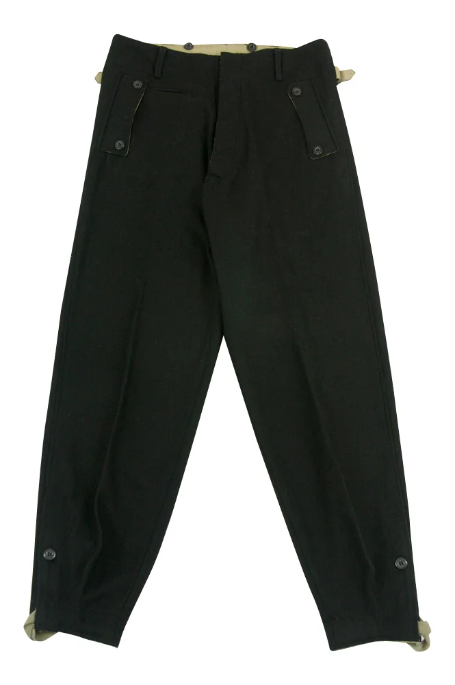   Elite German Panzer Black Wool Trousers German-Uniform