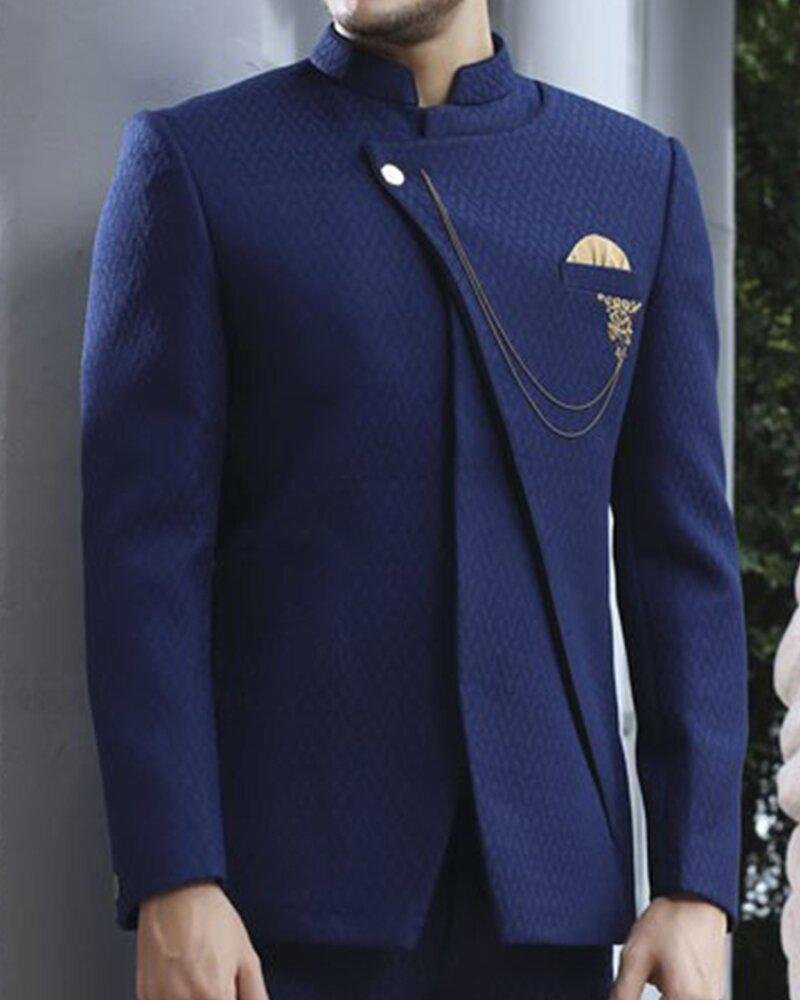 Men's Blue Casual Blazers-03