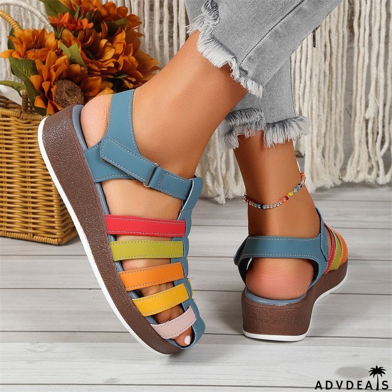 Women's Leisure Beach Strappy Wedge Sandals