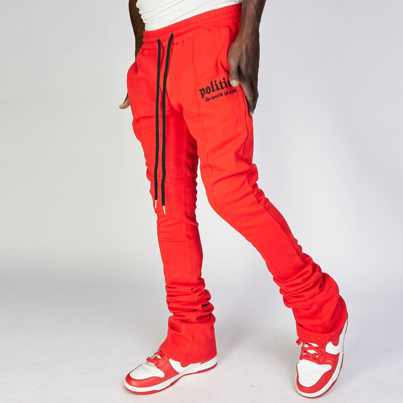 Trendy stacking pants street hip-hop trousers