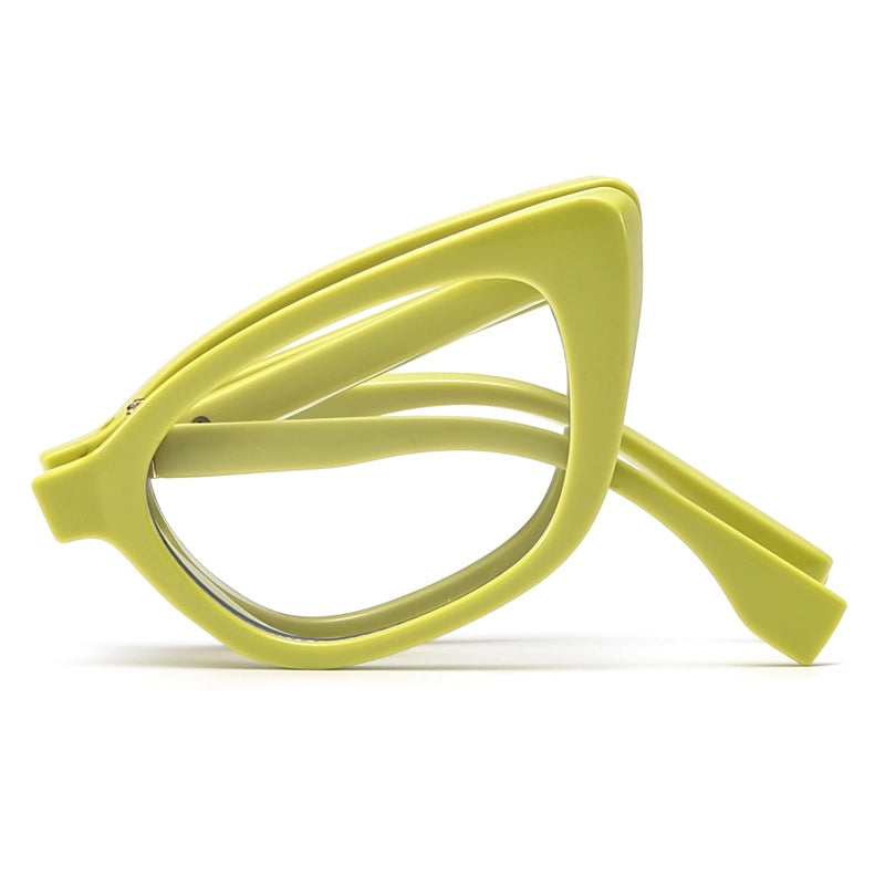 Minimalist Solid Color Leopard Pc Cat Eye Full Frame Women’s Sunglasses