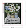 5D DIY Full Square Drill Partial AB Drill Diamond Painting Flower Decor 35x45cm