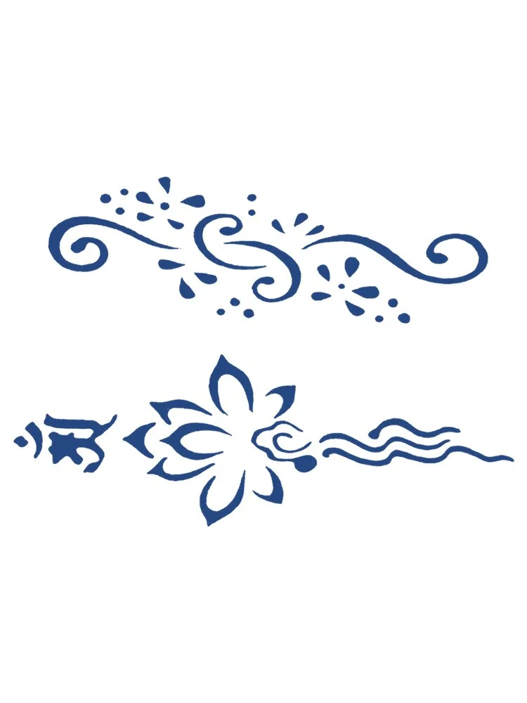 S01-40 herbal tattoo stickers ins wind juice vegetation tattoo simulation stickers durable waterproof men and women